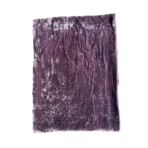 Banjara Accessories - Banjara Purple Crushed Velvet Silk Blend Scarf Mauve Plum 56 Inch Long Luxury